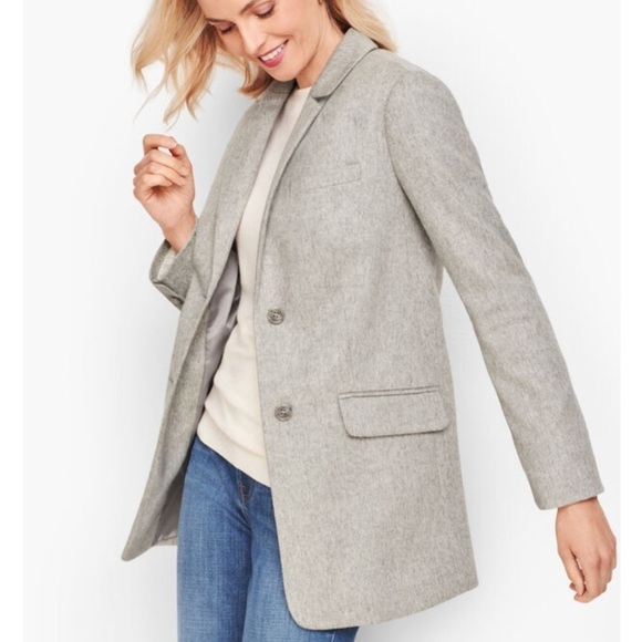 Talbots Jackets & Blazers - TALBOTS | Brushed Italian Wool Long Blazer